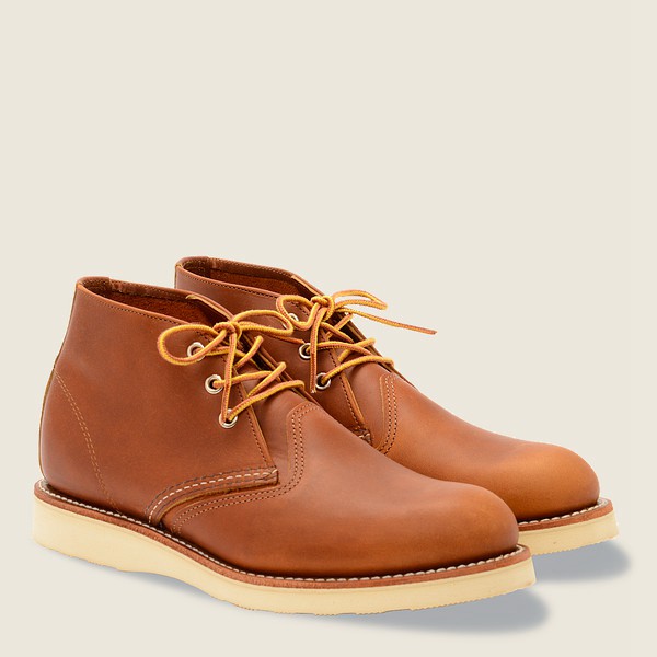 Red Wing Mens Heritage Shoes - Work - Chukka-iginal Leather - Brown - DYA829460